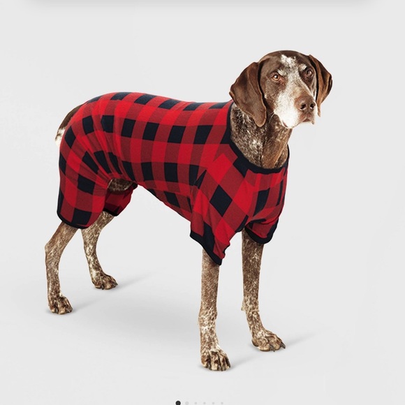Asstd sizes Pet Pajamas Holiday Plaid Check Fleece PJs XS, S, M, L - Picture 3 of 13